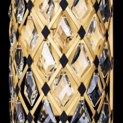 Windsor 345W02FGMB 2-Light Wall Sconce - French Gold/Matte Black -Hanging Lighting 345W02FGMB Detail 3