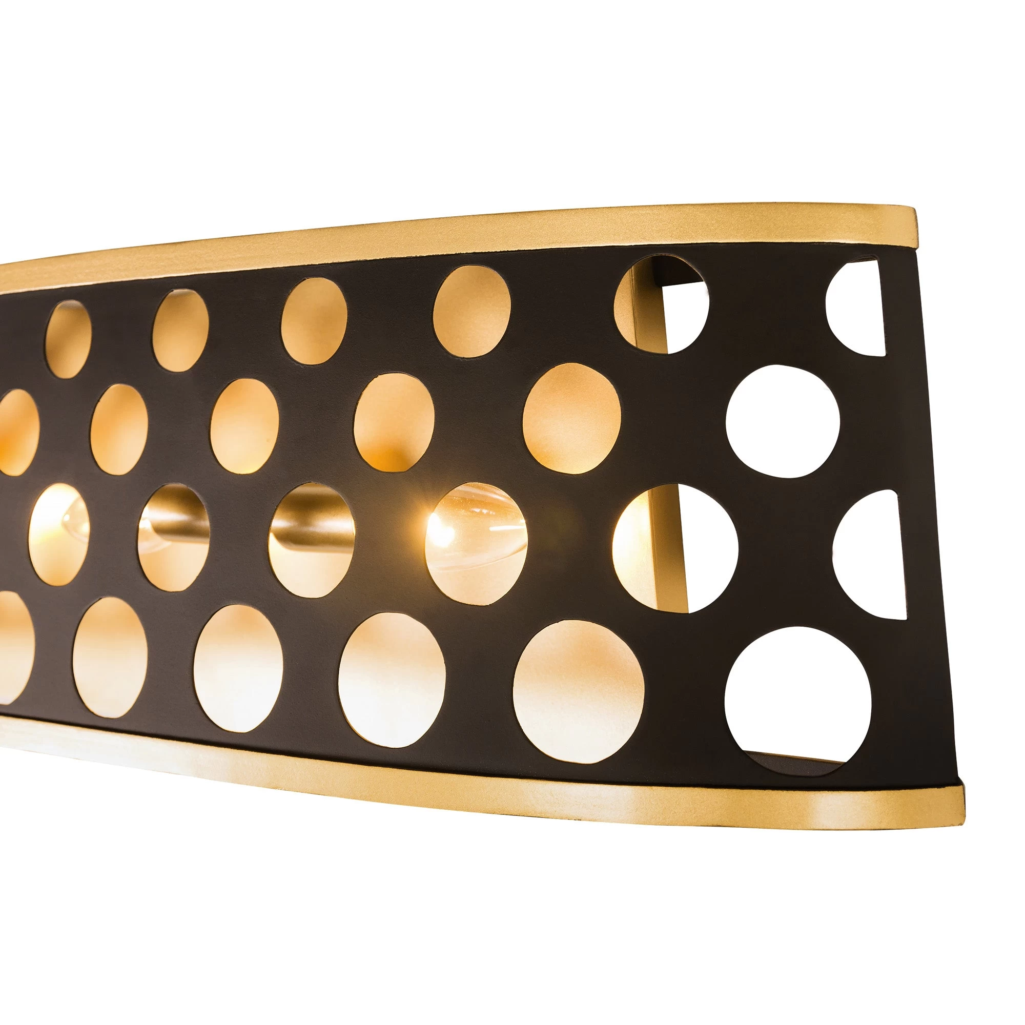 Bailey 346B04MBFG 4-Light Vanity Light - Matte Black/French Gold 5 Bailey 346B04MBFG 4-Light Vanity Light - Matte Black/French Gold - Image 3