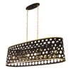 Bailey 346N06MBFG 6-Light Pendant Light - Matte Black/French Gold -Hanging Lighting 346N06MBFG