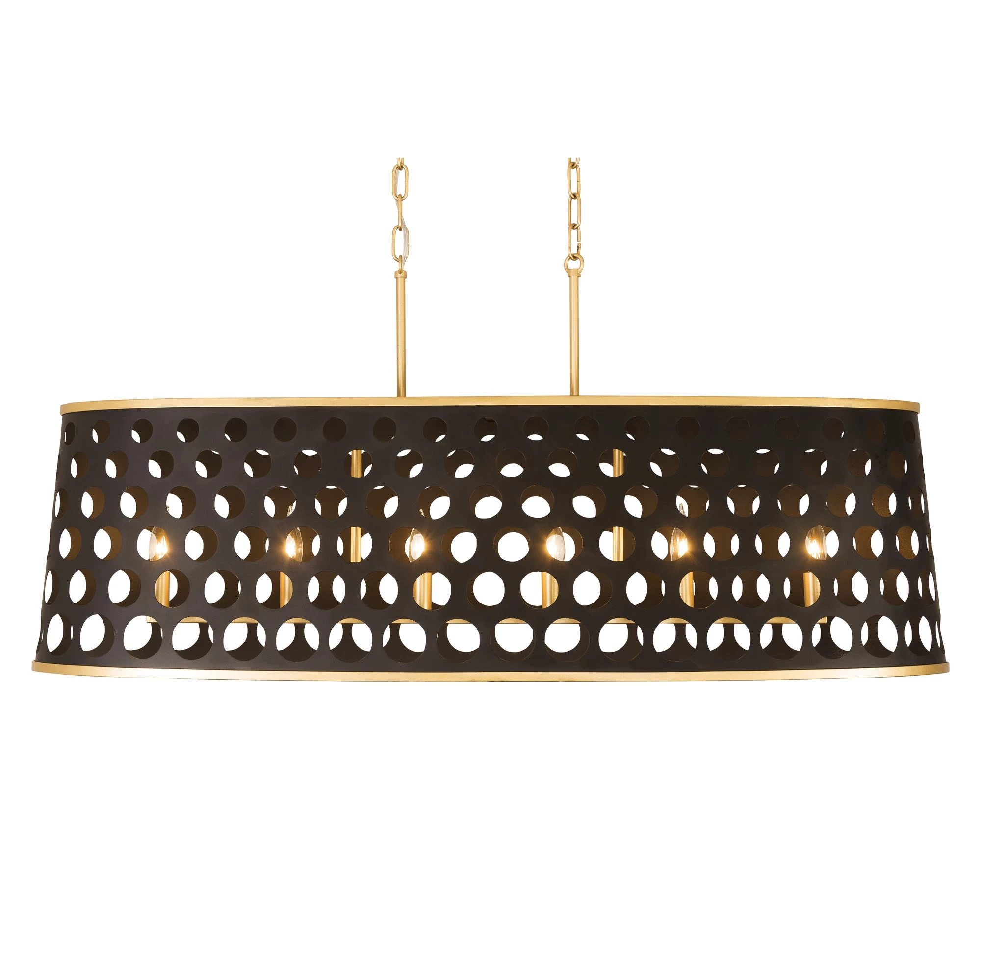 Bailey 346N06MBFG 6-Light Pendant Light - Matte Black/French Gold 4 Bailey 346N06MBFG 6-Light Pendant Light - Matte Black/French Gold - Image 2