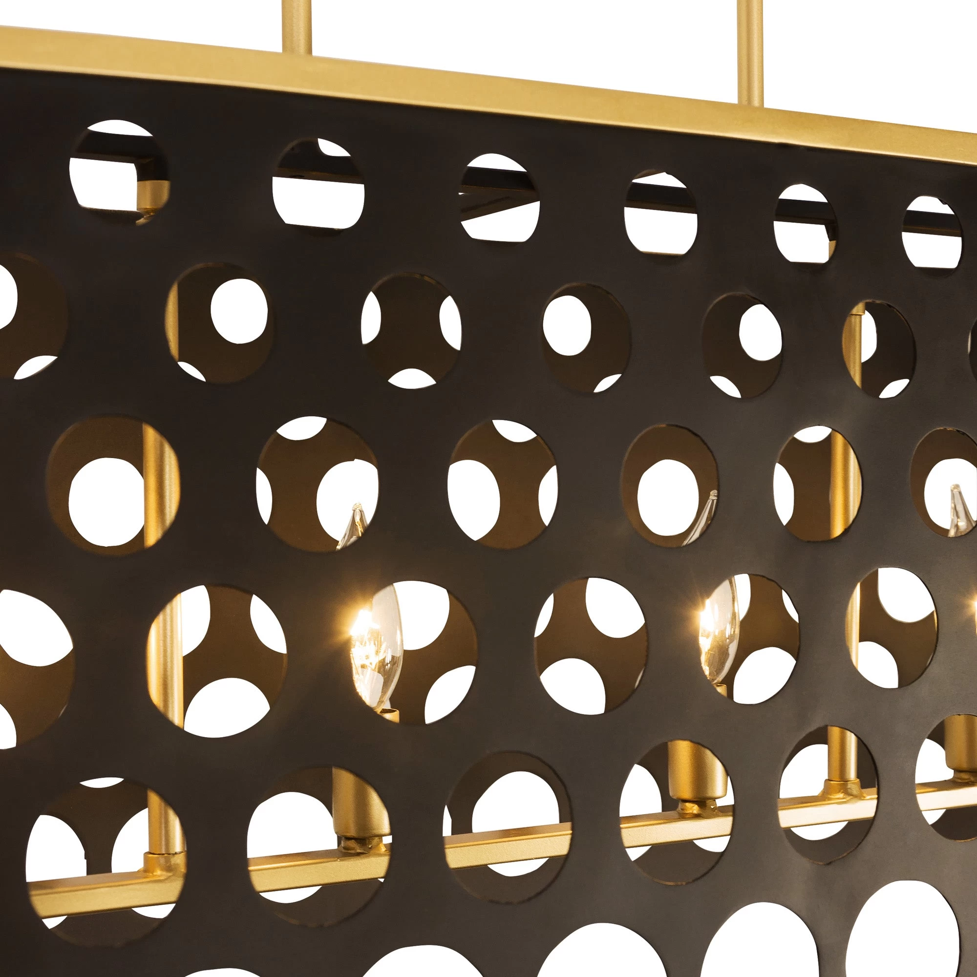 Bailey 346N06MBFG 6-Light Pendant Light - Matte Black/French Gold 5 Bailey 346N06MBFG 6-Light Pendant Light - Matte Black/French Gold - Image 3