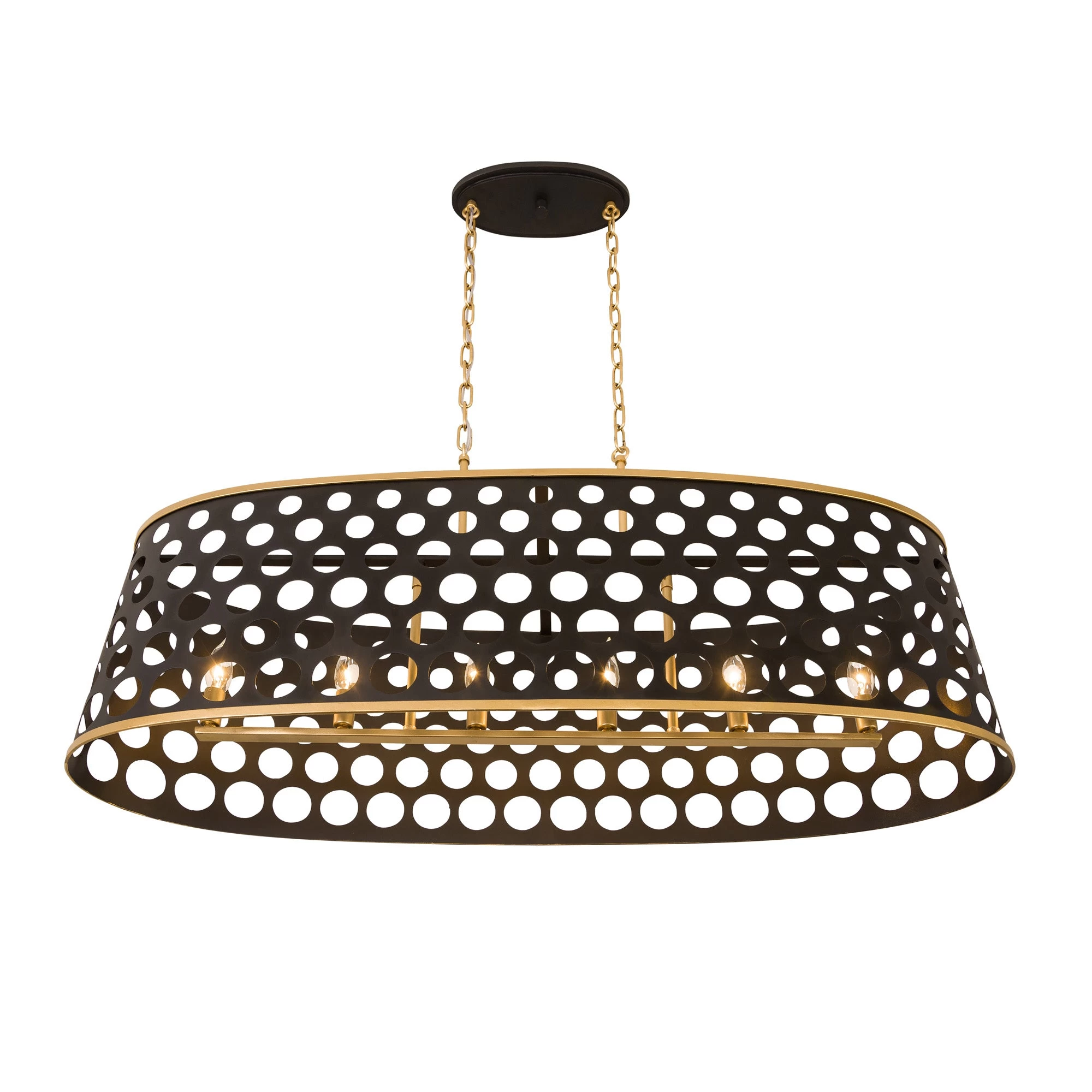 Bailey 346N06MBFG 6-Light Pendant Light - Matte Black/French Gold 6 Bailey 346N06MBFG 6-Light Pendant Light - Matte Black/French Gold - Image 4