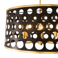 Bailey 346P06MBFG 6-Light Pendant Light - Matte Black/French Gold 10 Bailey 346P06MBFG 6-Light Pendant Light - Matte Black/French Gold -Hanging Lighting 346P06MBFG 2