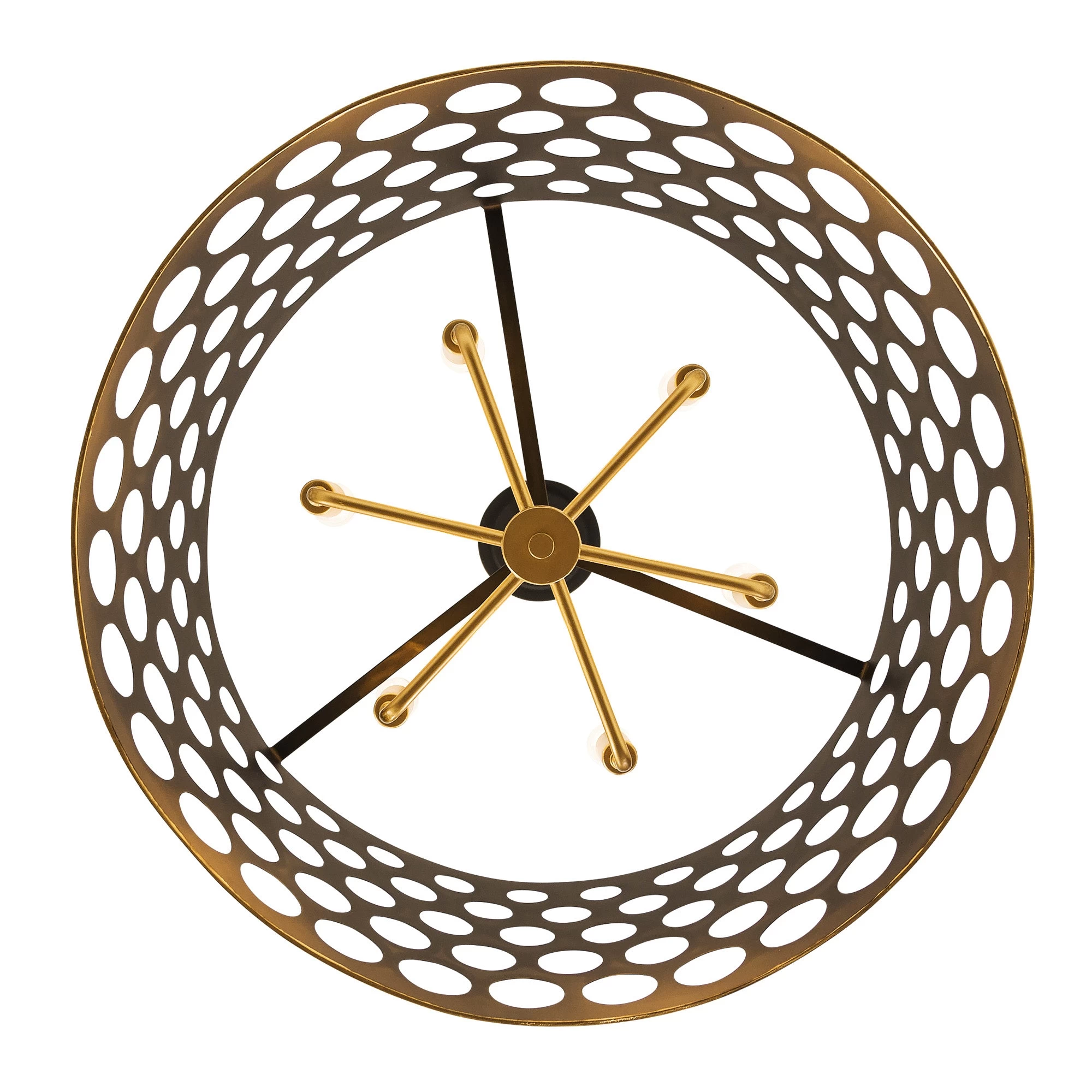 Bailey 346P06MBFG 6-Light Pendant Light - Matte Black/French Gold 6 Bailey 346P06MBFG 6-Light Pendant Light - Matte Black/French Gold - Image 4