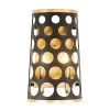 Bailey 346W02MBFG 2-Light Wall Sconce - Matte Black/French Gold -Hanging Lighting 346W02MBFG