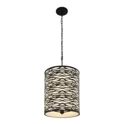 Kato 348F06CB 6-Light Pendant Light - Carbon Black