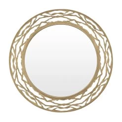 Kato 348MI33HG 33-in Round Mirror - Havana Gold -Hanging Lighting 348MI33HG