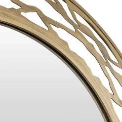 Kato 348MI33HG 33-in Round Mirror - Havana Gold -Hanging Lighting 348MI33HG Detail 1