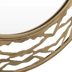 Kato 348MI33HG 33-in Round Mirror - Havana Gold -Hanging Lighting 348MI33HG Detail 2