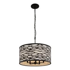 Kato 348P05CB 5-Light Pendant Light - Carbon Black
