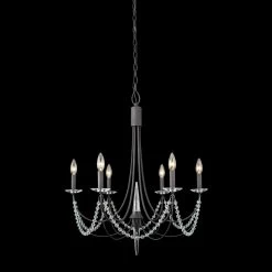 Brentwood 350C06CB 6-Light Chandelier - Carbon Black 11 Brentwood 350C06CB 6-Light Chandelier - Carbon Black -Hanging Lighting 350C06CB