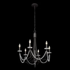 Brentwood 350C06CB 6-Light Chandelier - Carbon Black 8 Brentwood 350C06CB 6-Light Chandelier - Carbon Black -Hanging Lighting 350C06CB 1