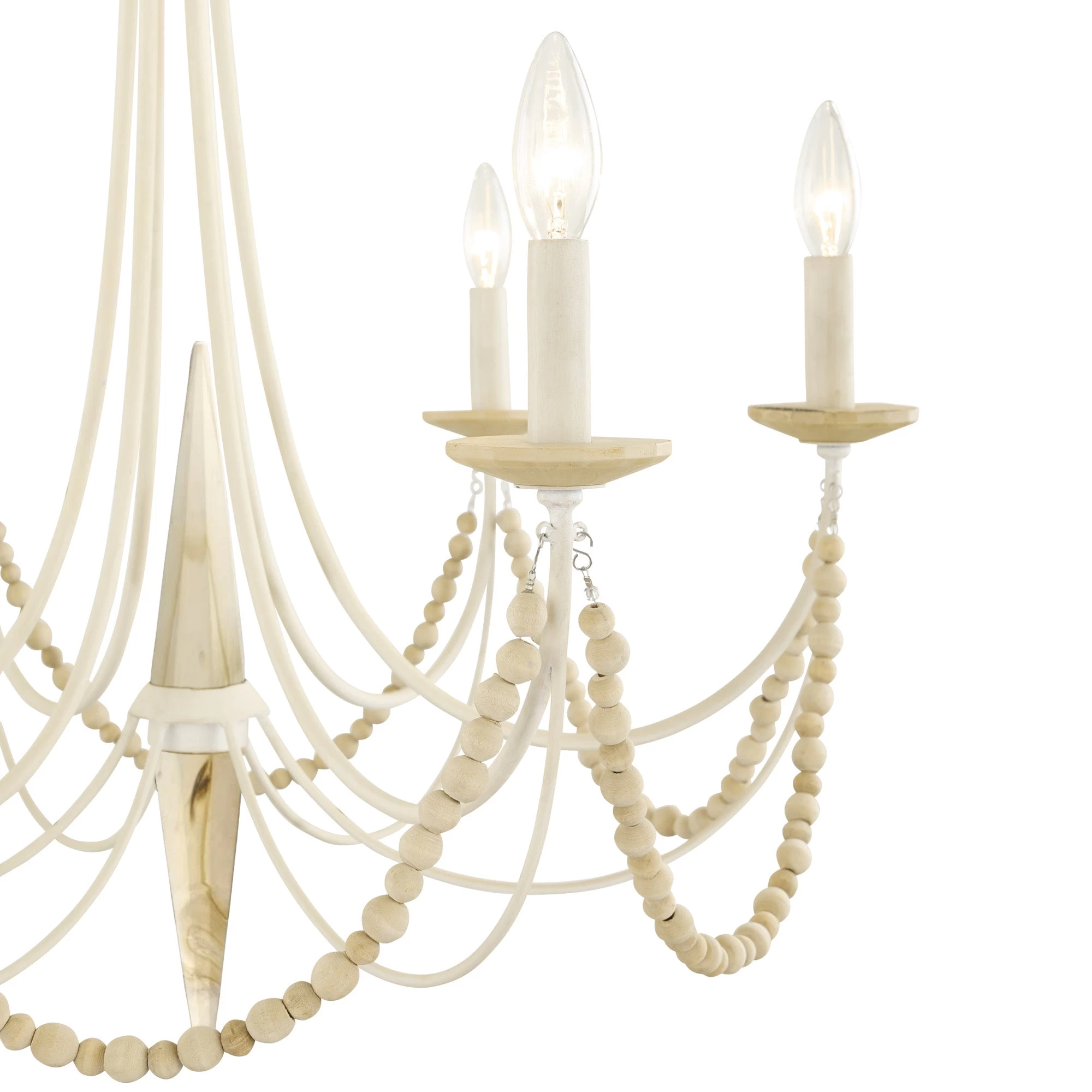 Brentwood 350C06CW 6-Light Chandelier - Country White 5 Brentwood 350C06CW 6-Light Chandelier - Country White - Image 3