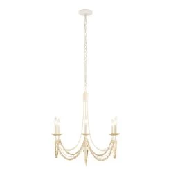 Brentwood 350C06CW 6-Light Chandelier - Country White 12 Brentwood 350C06CW 6-Light Chandelier - Country White -Hanging Lighting 350C06CW 3