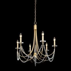 Brentwood 350C06FG 6-Light Chandelier - French Gold -Hanging Lighting 350C06FG