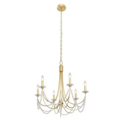 Brentwood 350C06FG 6-Light Chandelier - French Gold -Hanging Lighting 350C06FG 3