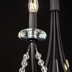 Brentwood 350C08CB 8-Light Chandelier - Carbon Black -Hanging Lighting 350C08CB 5