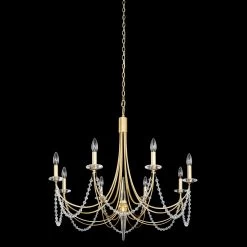 Brentwood 350C08FG 8-Light Chandelier - French Gold -Hanging Lighting 350C08FG