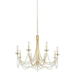 Brentwood 350C08FG 8-Light Chandelier - French Gold -Hanging Lighting 350C08FG 3