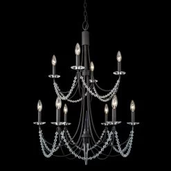 Brentwood 350C10CB 10-Light Chandelier - Carbon Black 11 Brentwood 350C10CB 10-Light Chandelier - Carbon Black -Hanging Lighting 350C10CB