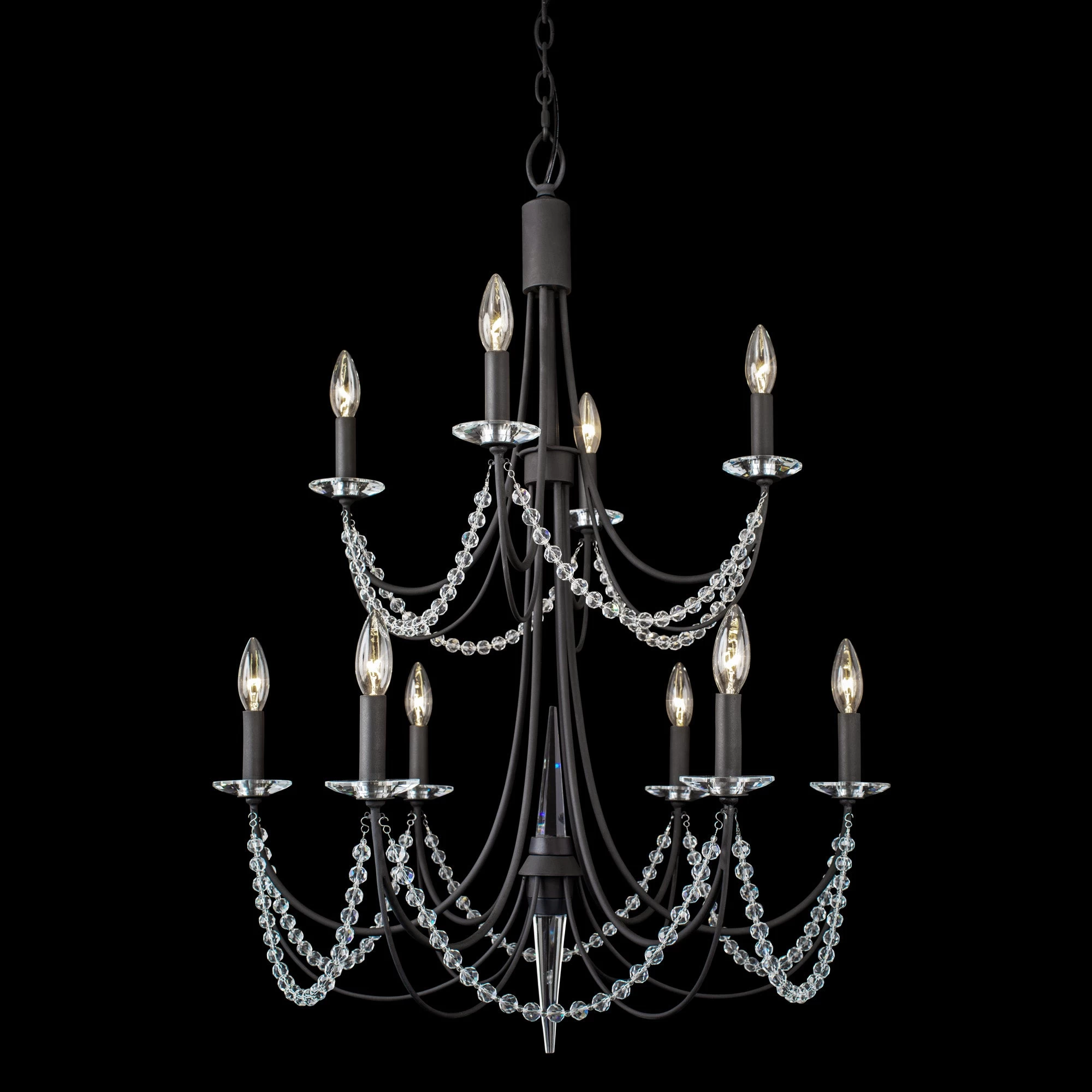 Brentwood 350C10CB 10-Light Chandelier - Carbon Black 7 Brentwood 350C10CB 10-Light Chandelier - Carbon Black - Image 5