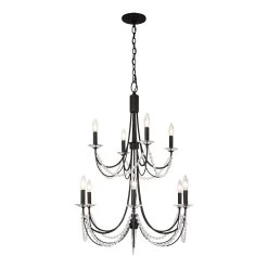 Brentwood 350C10CB 10-Light Chandelier - Carbon Black