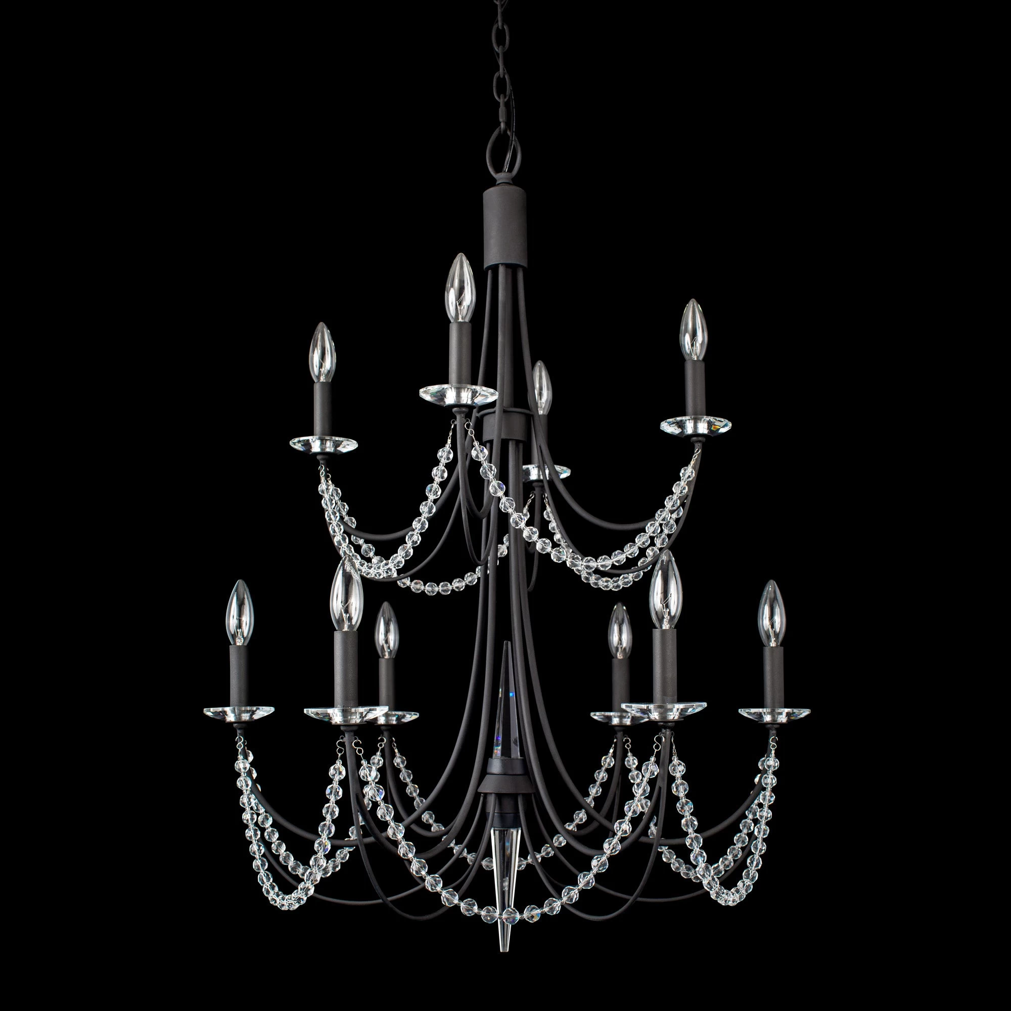 Brentwood 350C10CB 10-Light Chandelier - Carbon Black 5 Brentwood 350C10CB 10-Light Chandelier - Carbon Black - Image 3