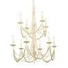 Brentwood 350C10CW 10-Light Chandelier - Country White -Hanging Lighting 350C10CW