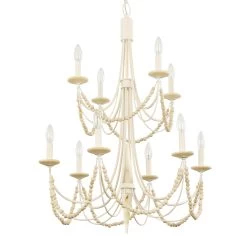 Brentwood 350C10CW 10-Light Chandelier - Country White 16 Brentwood 350C10CW 10-Light Chandelier - Country White -Hanging Lighting 350C10CW 4