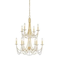 Brentwood 350C10FG 10-Light Chandelier - French Gold