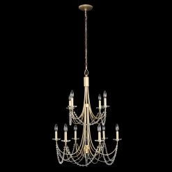 Brentwood 350C10FG 10-Light Chandelier - French Gold -Hanging Lighting 350C10FG 3