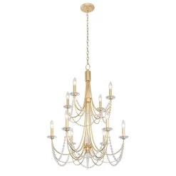 Brentwood 350C10FG 10-Light Chandelier - French Gold -Hanging Lighting 350C10FG 4