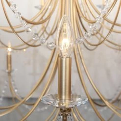 Brentwood 350C10FG 10-Light Chandelier - French Gold -Hanging Lighting 350C10FG 5