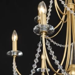 Brentwood 350C10FG 10-Light Chandelier - French Gold -Hanging Lighting 350C10FG 6