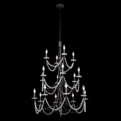 Brentwood 350C18CB 18-Light Chandelier - Carbon Black -Hanging Lighting 350C18CB 2