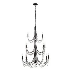 Brentwood 350C18CB 18-Light Chandelier - Carbon Black -Hanging Lighting 350C18CB 3