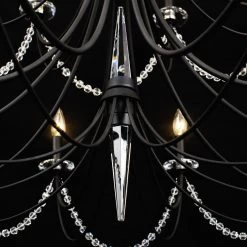 Brentwood 350C28CB 28-Light Chandelier - Carbon Black -Hanging Lighting 350C28CB 4