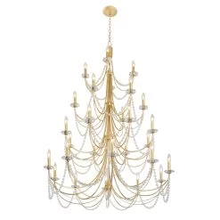 Brentwood 350C28FG 28-Light Chandelier - French Gold -Hanging Lighting 350C28FG 3