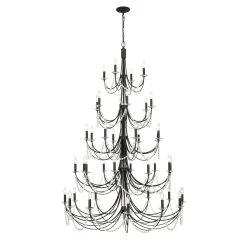 Brentwood 350C40CB 40-Light Chandelier - Carbon -Hanging Lighting 350C40CB