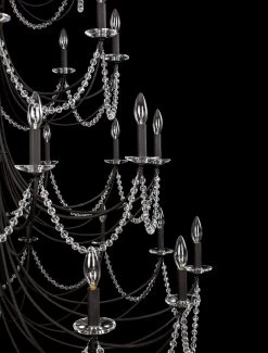 Brentwood 350C40CB 40-Light Chandelier - Carbon -Hanging Lighting 350C40CB Detail 1