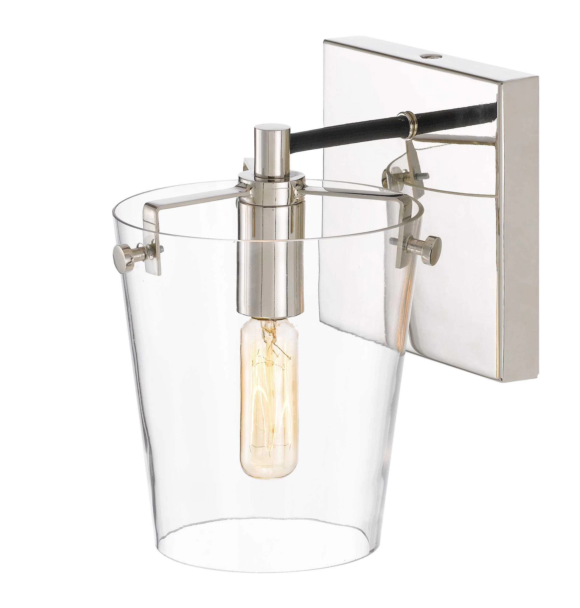 Arlo 351B01BLPN 1-Light Vanity Light - Black/Polished Nickel 6 Arlo 351B01BLPN 1-Light Vanity Light - Black/Polished Nickel - Image 4