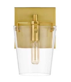 Arlo 351B01BLSB 1-Light Vanity Light - Black/Satin Brass
