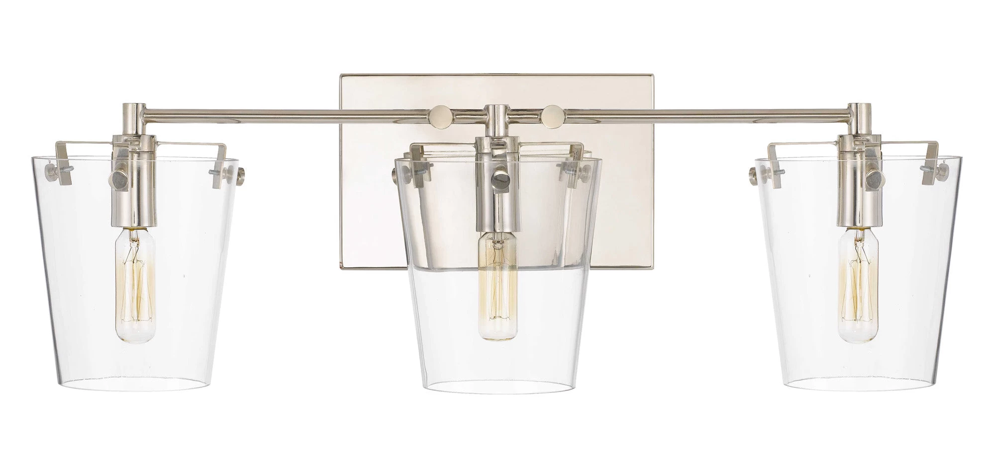 Arlo 351B03BLPN 3-Light Vanity Light - Black/Polished Nickel 3 Arlo 351B03BLPN 3-Light Vanity Light - Black/Polished Nickel