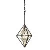 Marcia 353M01MBFG 1-Light Mini Pendant - Matte Black/French Gold -Hanging Lighting 353M01MBFG