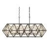 Marcia 353N05MBFG 5-Light Kitchen Island Pendant - Matte Black/French Gold -Hanging Lighting 353N05MBFG 1