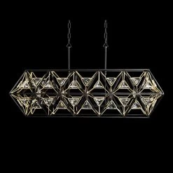 Marcia 353N05MBFG 5-Light Kitchen Island Pendant - Matte Black/French Gold -Hanging Lighting 353N05MBFG 6
