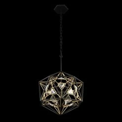 Marcia 353P03MBFG 3-Light Pendant Light - Matte Black/French Gold 15 Marcia 353P03MBFG 3-Light Pendant Light - Matte Black/French Gold -Hanging Lighting 353P03MBFG 5