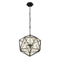 Marcia 353P03MBFG 3-Light Pendant Light - Matte Black/French Gold 16 Marcia 353P03MBFG 3-Light Pendant Light - Matte Black/French Gold -Hanging Lighting 353P03MBFG 6