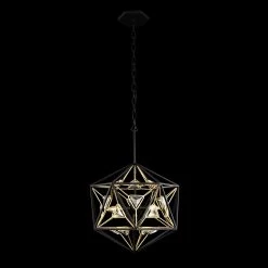 Marcia 353P03MBFG 3-Light Pendant Light - Matte Black/French Gold 17 Marcia 353P03MBFG 3-Light Pendant Light - Matte Black/French Gold -Hanging Lighting 353P03MBFG 7