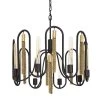 Darden 354P08MBAG 8-Light Pendant Light - Matte Black/Antique Gold -Hanging Lighting 354P08MBAG 1